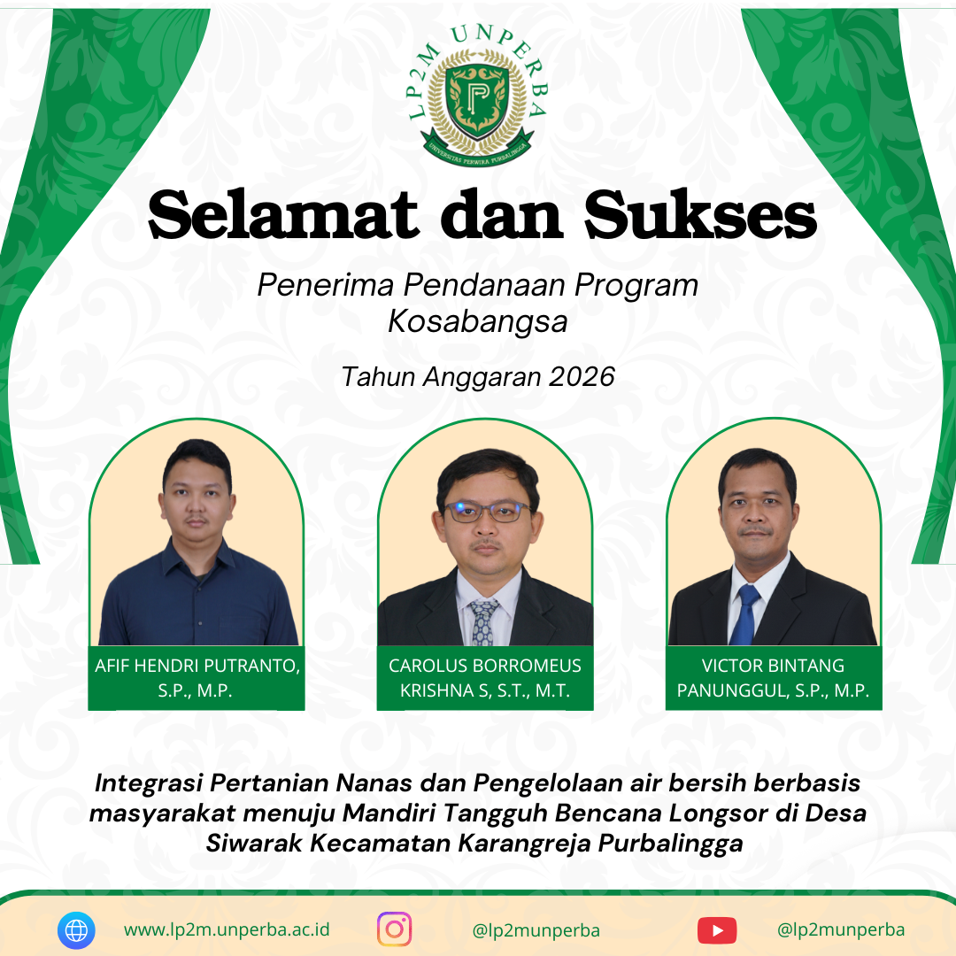 Tiga Dosen UNPERBA Raih Pendanaan Program Kosabangsa Tahun Anggaran 2026